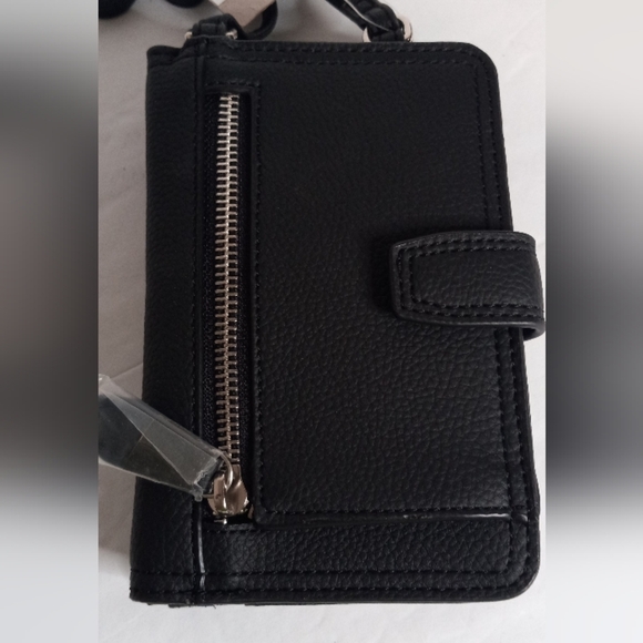 Reaction by Kenneth Cole Black Phone/Wallet Mini Crossbody Bag - Picture 6 of 6